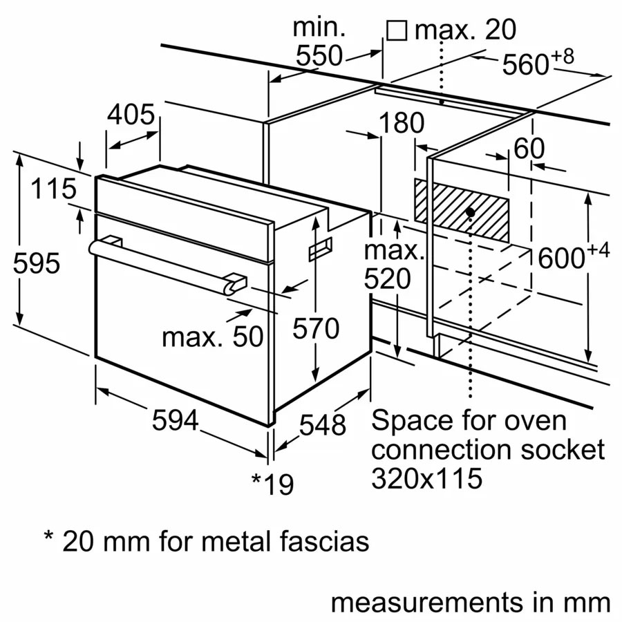 Lò nướng âm tủ Bosch 66L HBF512BB1H Series 2