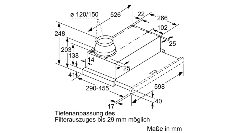 Máy hút mùi âm tủ BOSCH DFL063W56