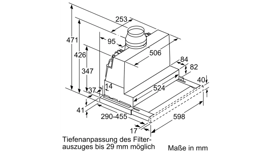 Máy hút mùi âm tủ BOSCH DFR067A52