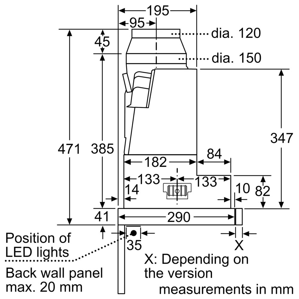Máy hút mùi âm tủ Bosch DFS067A51B Series 4