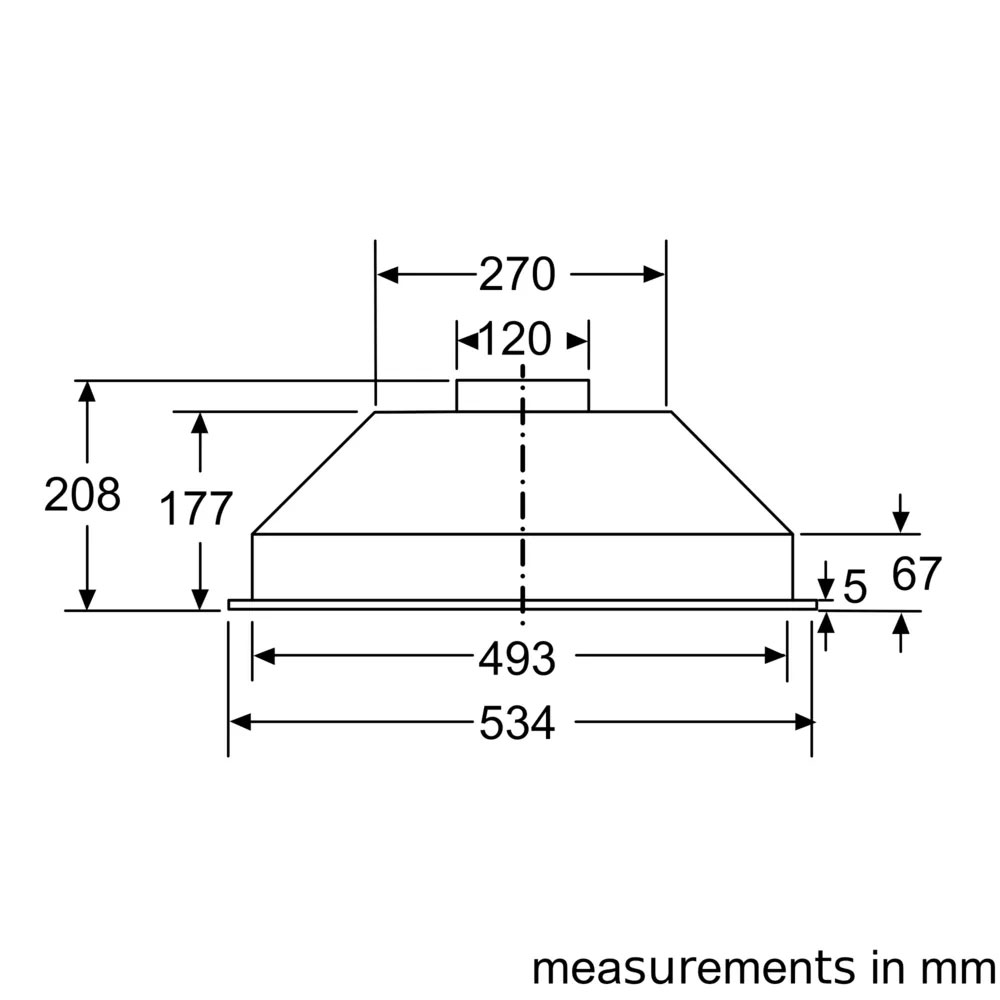 Máy hút mùi âm tủ Bosch DLN53AA70 Series 2