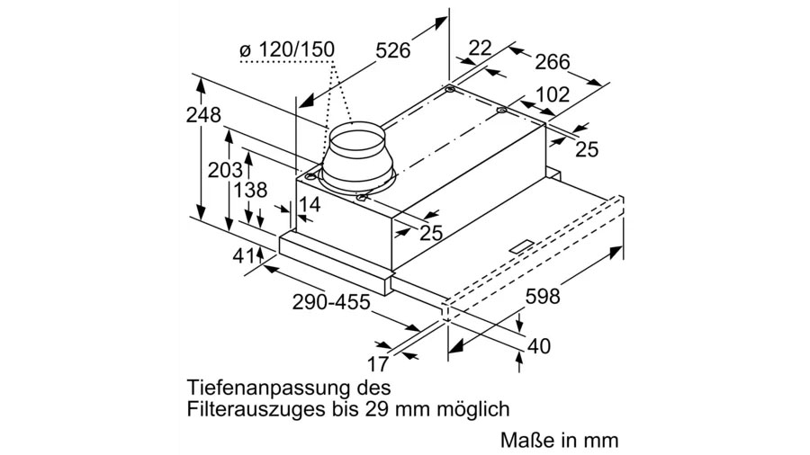 Máy hút mùi âm tủ Siemens LI64LB531