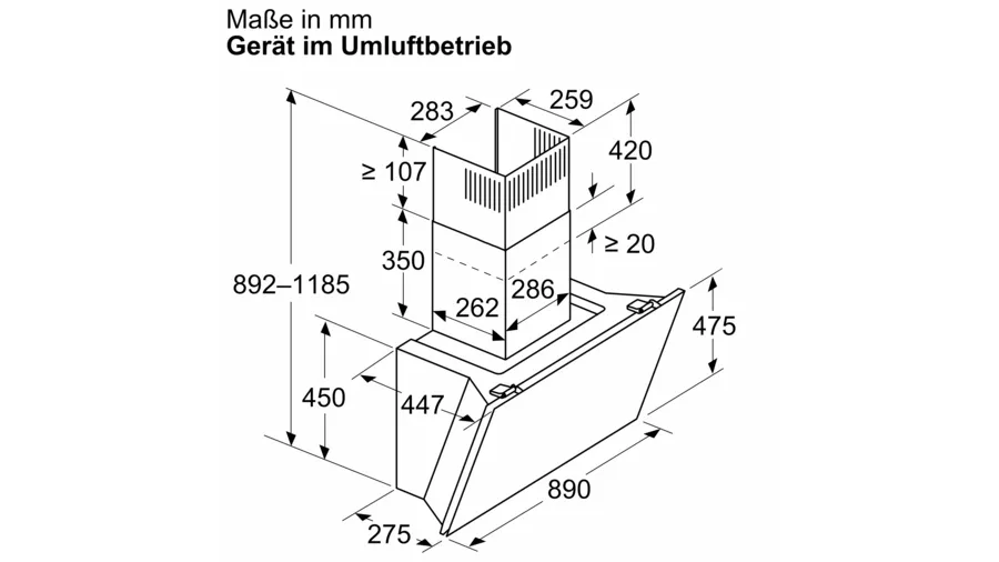 Máy hút mùi Vát BOSCH DWK91LT60