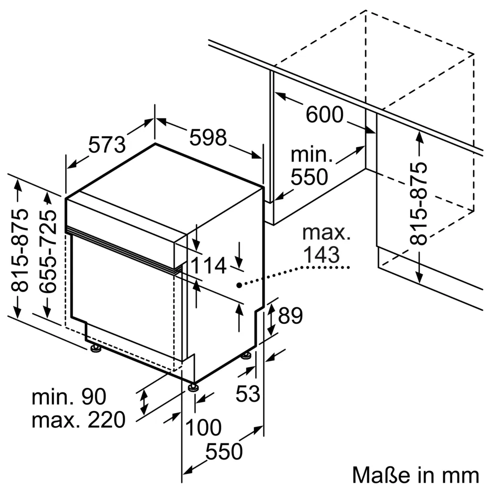 Máy rửa bát bán âm Siemens SN55ZS07CE