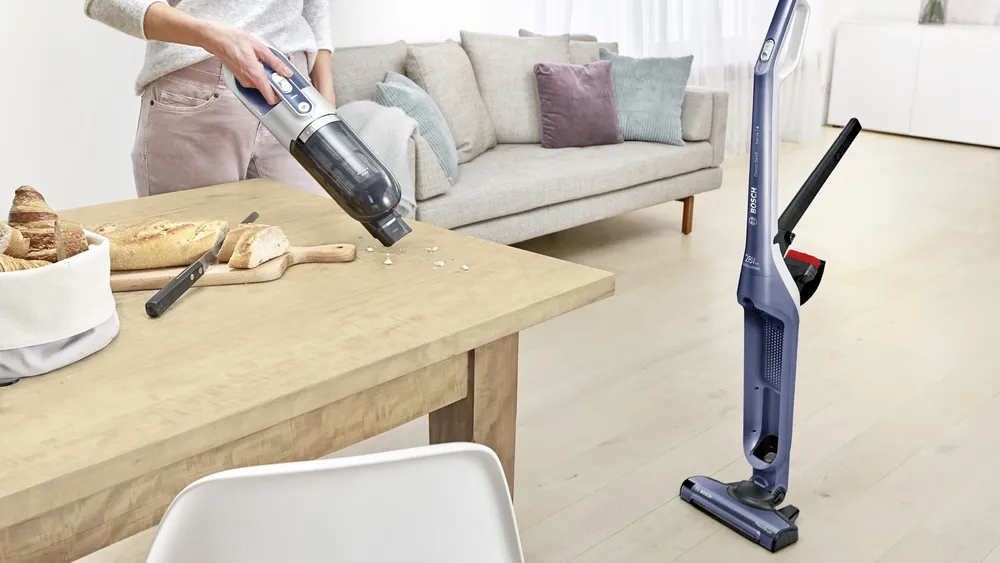 Thiết kế 2 trong 1 của máy hút bụi Bosch BCH3K2851: linh hoạt giữa dạng cầm tay và dạng thanh