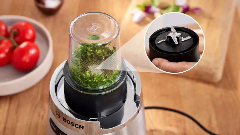 Lưỡi dao ProEdge sắc bén, sản xuất tại Đức, cho hiệu quả xay tối ưu