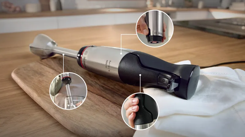 Tốc độ xay của máy Bosch MSM6M622 được điều chỉnh theo lực cầm tay người dùng