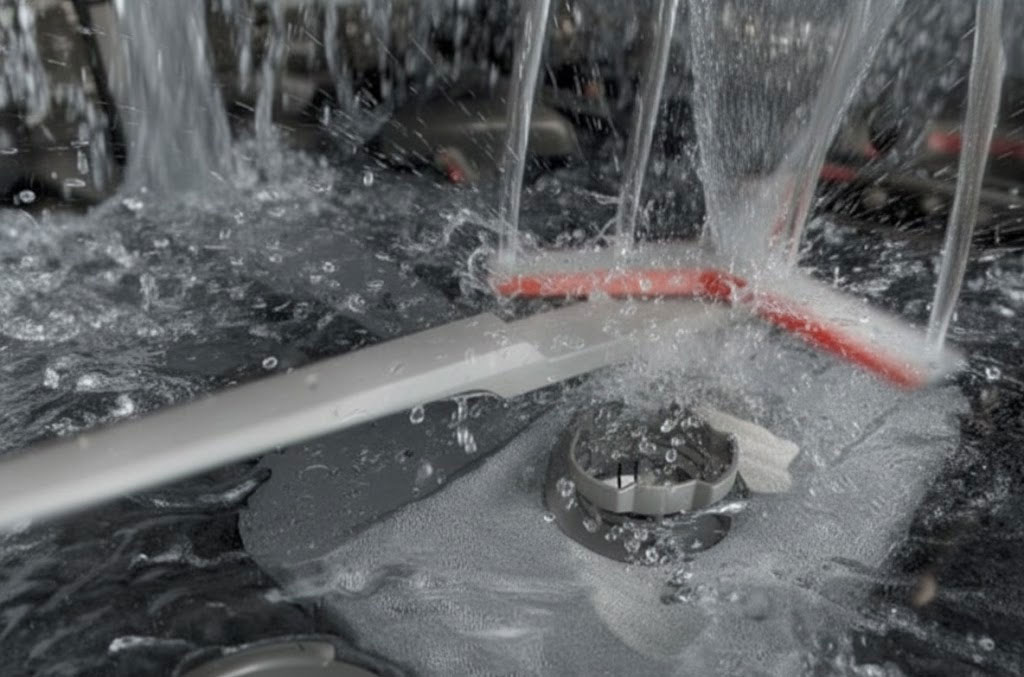 Kiểm tra cánh tay phun nước của máy rửa bát Bosch xoay tự do Kiểm tra cánh tay phun nước của máy rửa bát Bosch xoay tự do