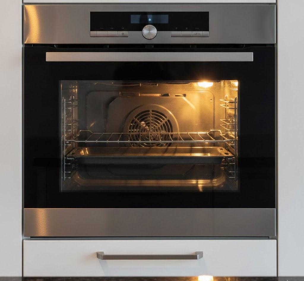 Lò nướng đối lưu hiện đại với khay nướng bên trong Lò nướng đối lưu hiện đại với khay nướng bên trong