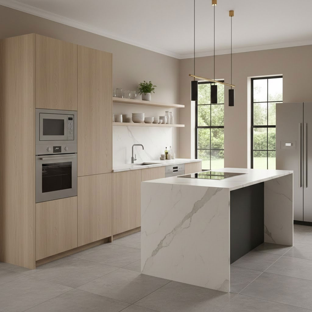 Lò vi sóng âm tủ phong cách châu Âu trong bếp cao cấp Lò vi sóng âm tủ phong cách châu Âu trong bếp cao cấp