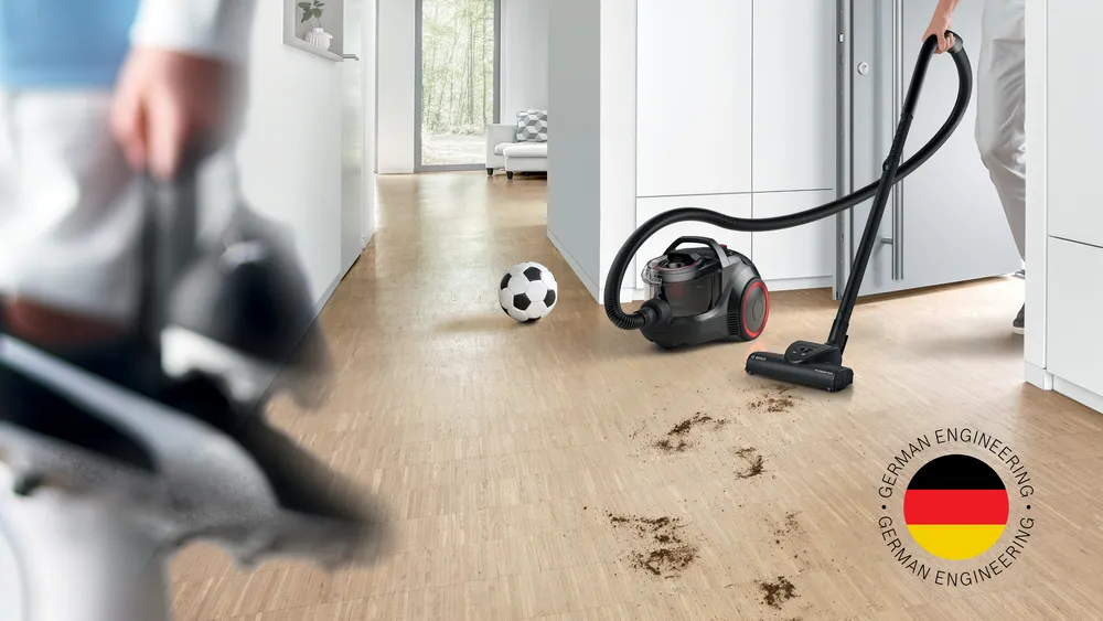 Thiết kế máy hút bụi Bosch nhỏ gọn, dễ cất trữ, phù hợp mọi không gian