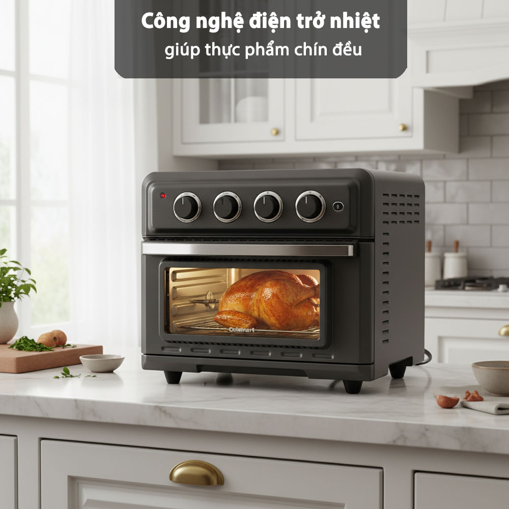Điều chỉnh nhiệt độ linh hoạt lò chiên không dầu Cuisinart TOA60U