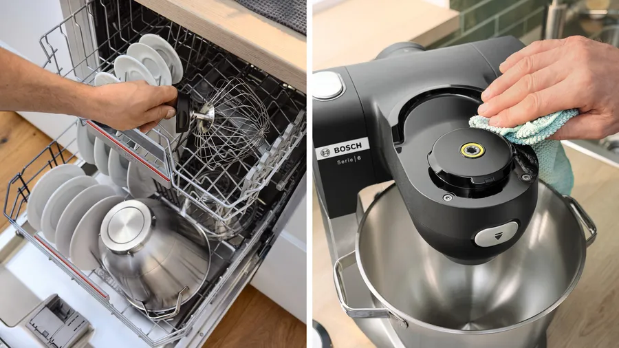 Phụ kiện máy Bosch Series 6 dễ vệ sinh bằng máy rửa chén