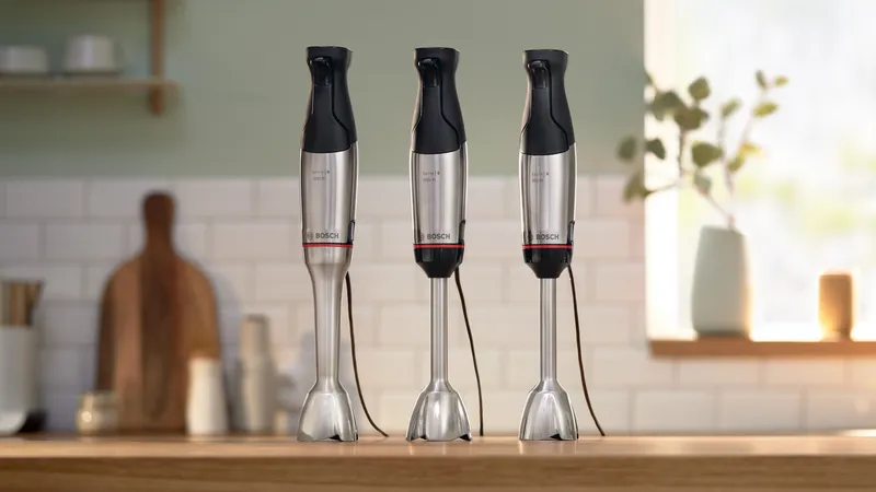Máy xay cầm tay Bosch MSM6M622 có thiết kế gọn nhẹ, tay cầm mềm mại và chống trơn trượt
