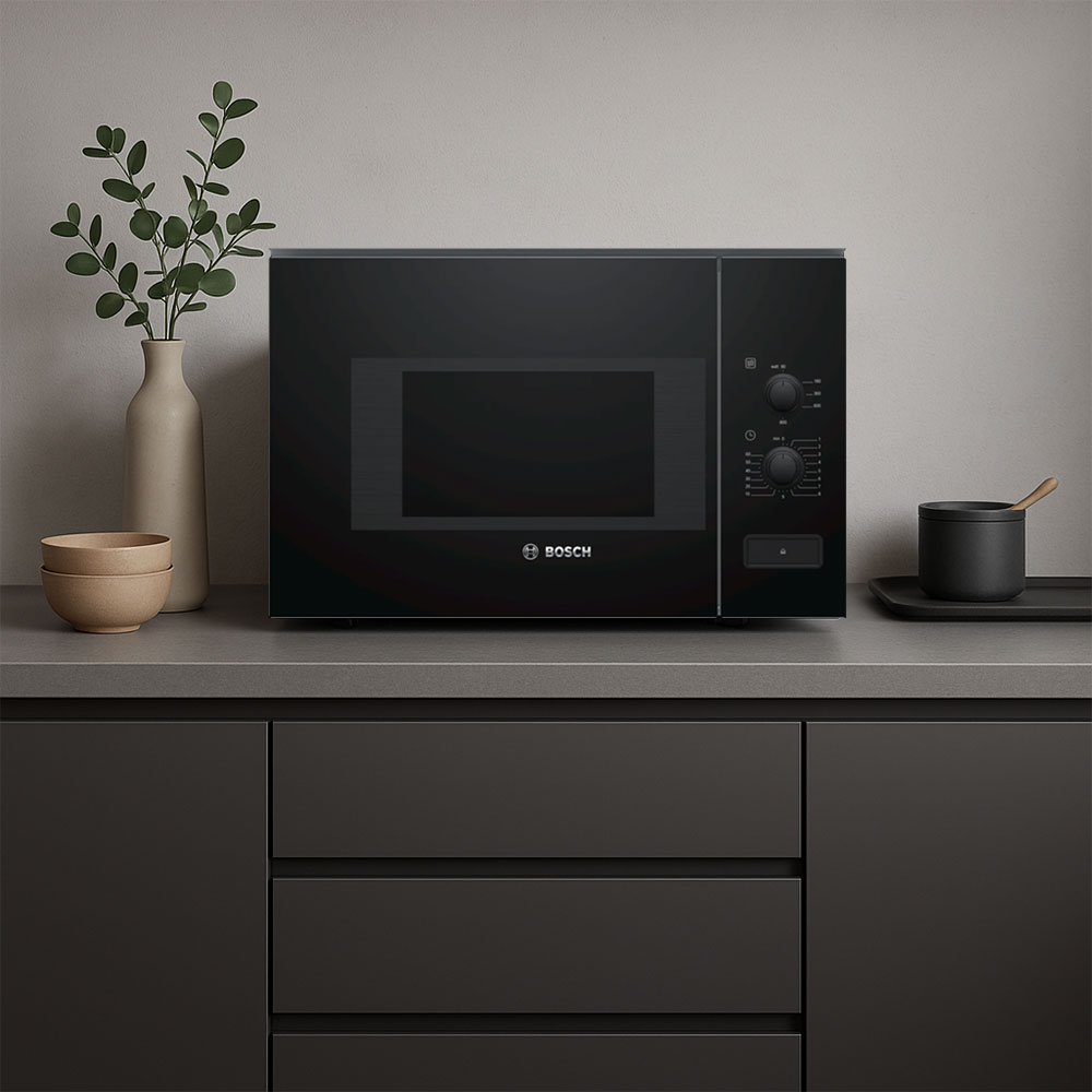Lò vi sóng Bosch 20L BFL520MB0 sở hữu thiết kế vuông vắn, sang trọng Lò vi sóng Bosch 20L BFL520MB0 sở hữu thiết kế vuông vắn, sang trọng