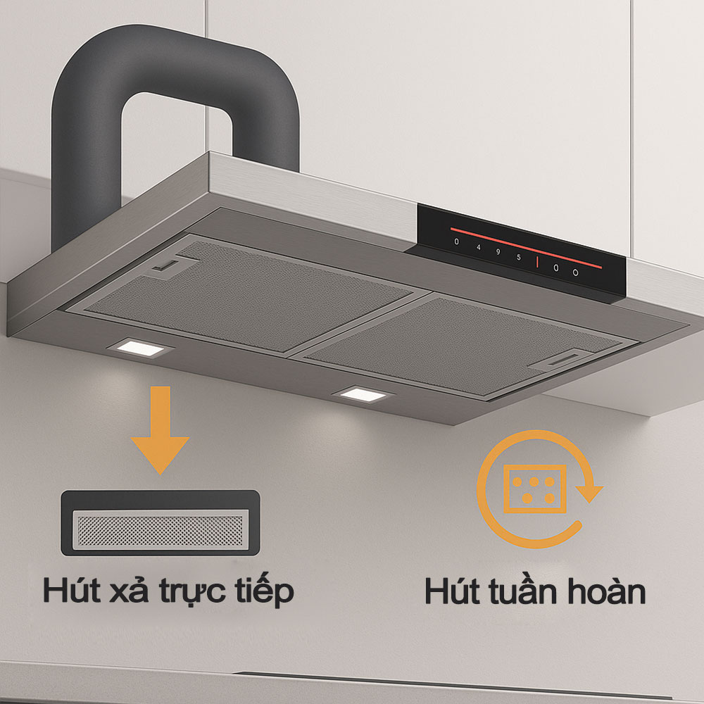 Bosch DFS097K51 linh hoạt sử dụng 2 chế độ hút xả trực tiếp và tuần hoàn Bosch DFS097K51 linh hoạt sử dụng 2 chế độ hút xả trực tiếp và tuần hoàn