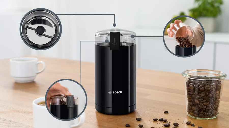 Dung tích 75g máy xay cà phê Bosch TSM6A013B