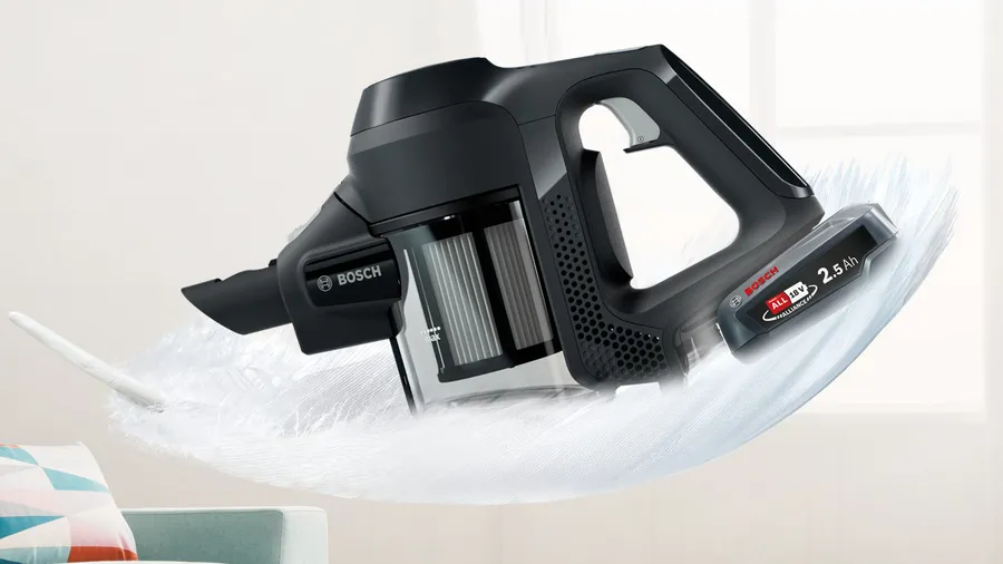 Thiết kế nhỏ gọn và trọng lượng nhẹ 2,4kg giúp máy hút bụi Bosch Series 6 dễ dàng di chuyển và lưu trữ.