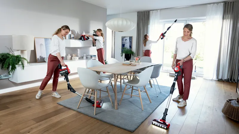 máy hút bụi Bosch BCS711PET có thể làm sạch 100m2 trong một lần sạc