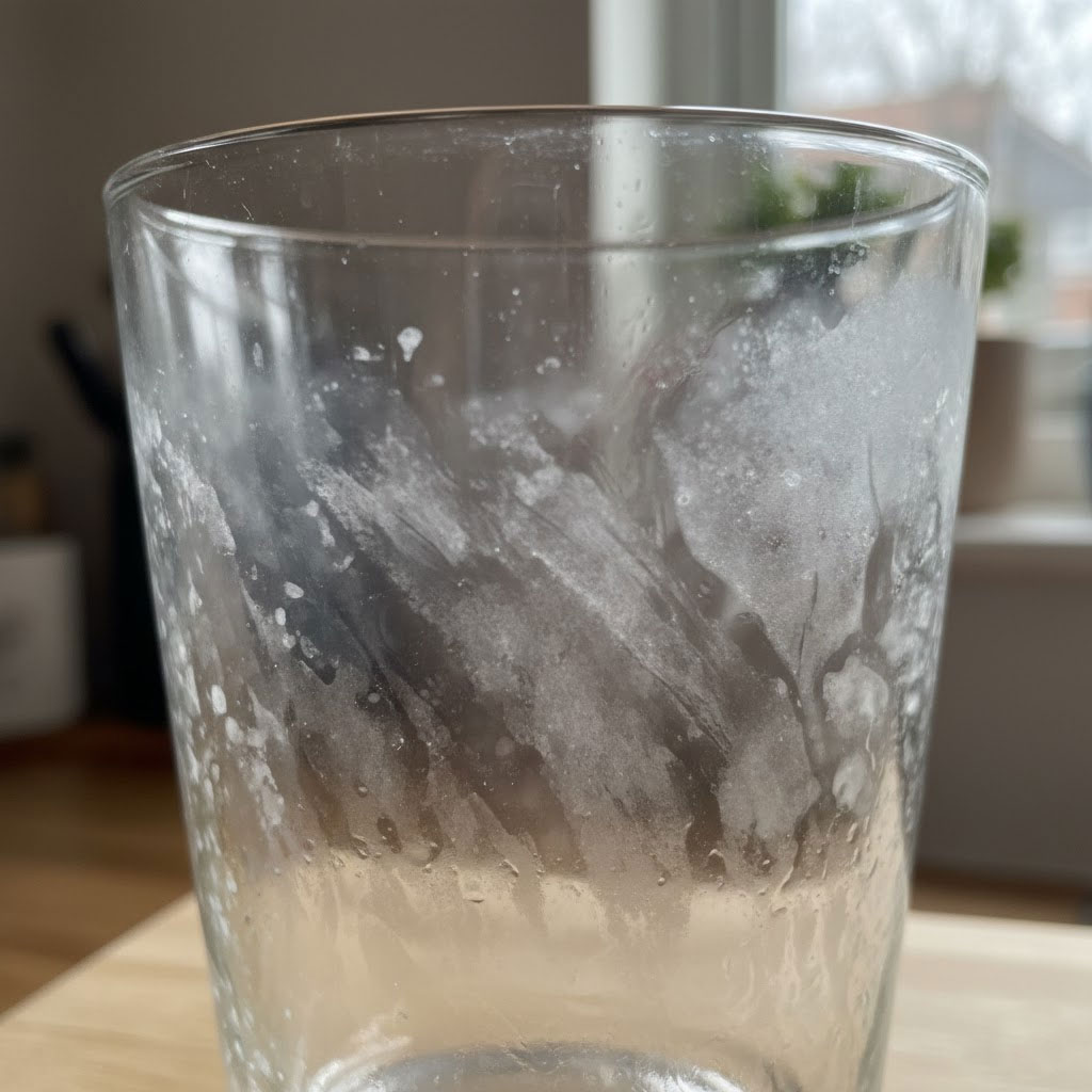 Ly thủy tinh có vệt nước mờ sau khi rửa không dùng nước làm bóng Ly thủy tinh có vệt nước mờ sau khi rửa không dùng nước làm bóng