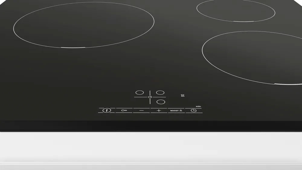 Màn hình điều khiển bếp từ Bosch với các mức gia nhiệt