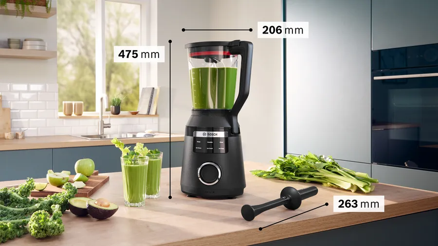 Thiết kế sang trọng của máy xay Bosch MMB6652B tôn vinh không gian bếp hiện đại
