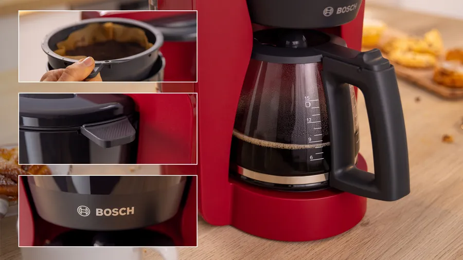 giá đỡ lọc xoay ra ngoài máy pha cà phê Bosch TKA2M114