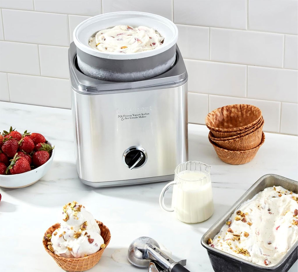 Thiết kế máy làm kem Cuisinart ICE-30BCHK hiện đại, sang trọng và nhỏ gọn