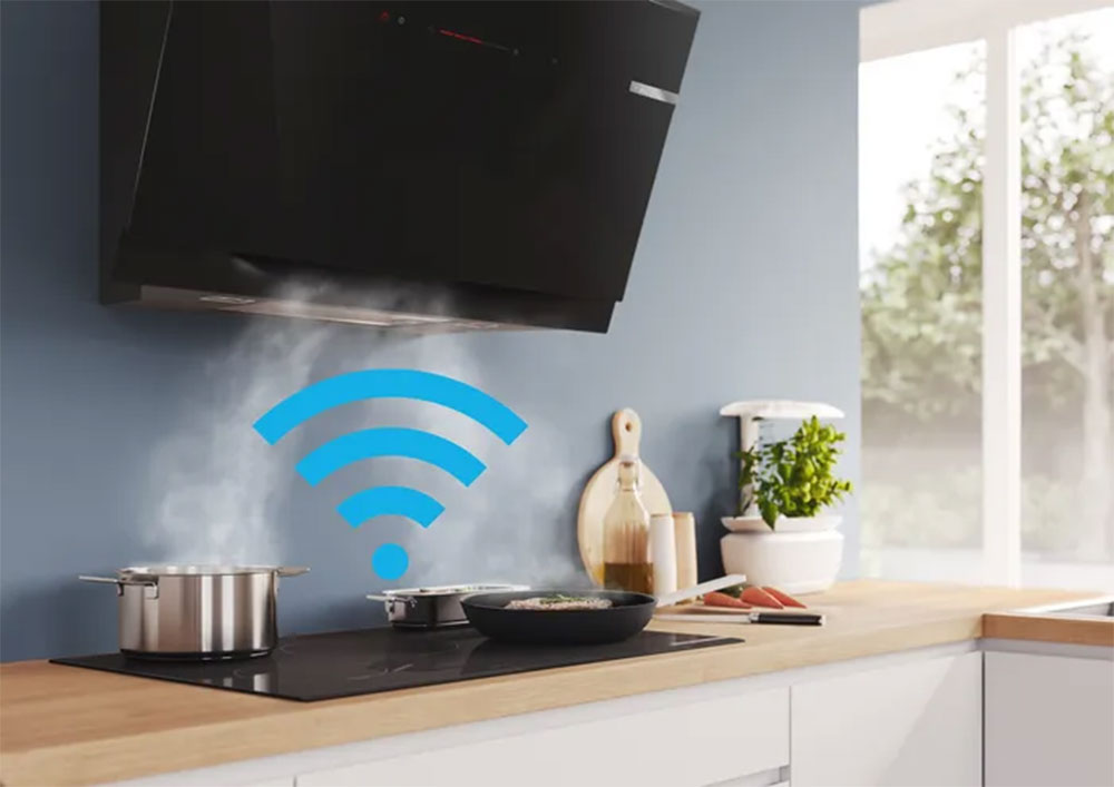 Bếp kết nối Home Connect điều khiển máy hút mùi tự động