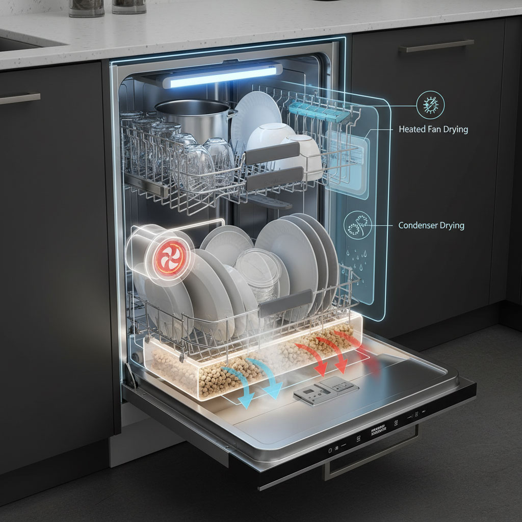 Hệ thống sấy khô khử trùng máy rửa bát cao cấp Hệ thống sấy khô khử trùng máy rửa bát cao cấp