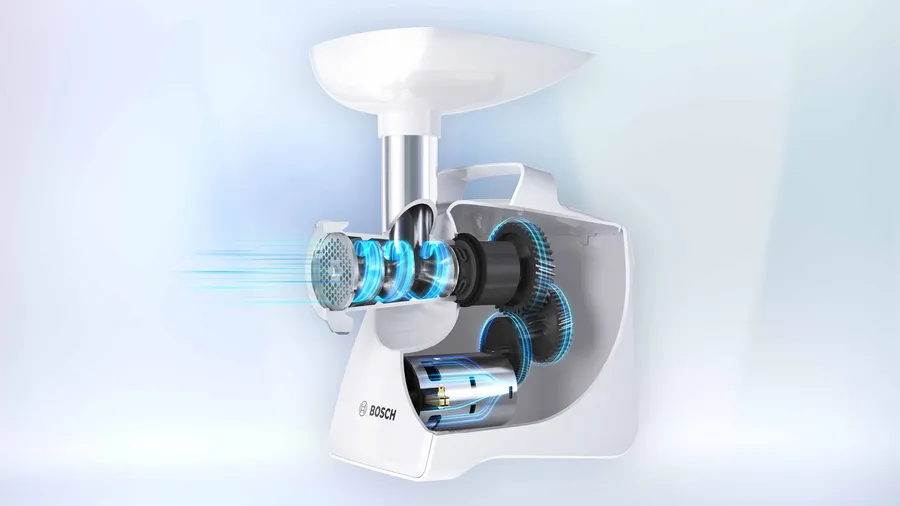 Máy xay thịt Bosch MFW3520W động cơ 1500W mạnh mẽ, xay nhanh chóng