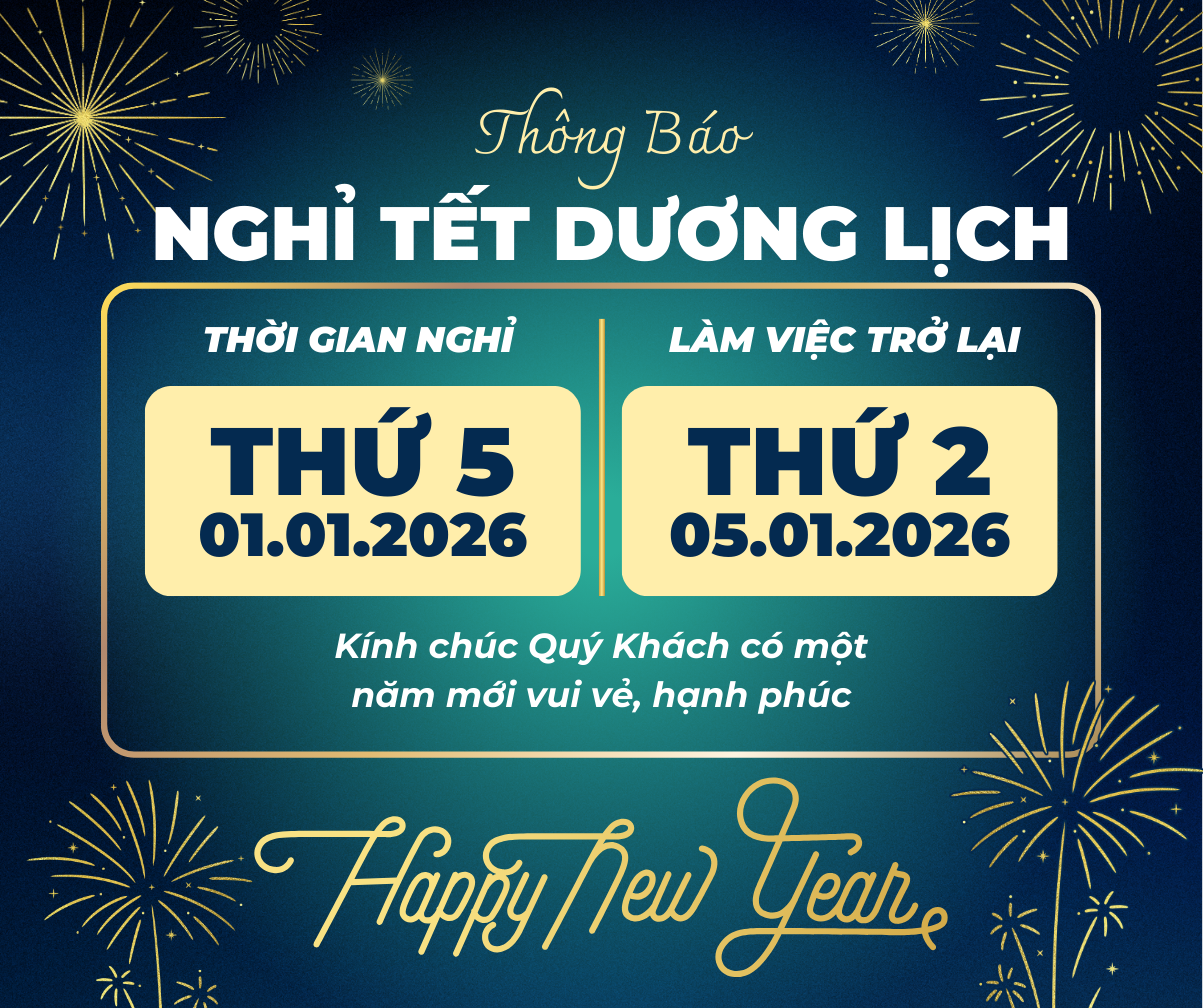 Thông báo nghỉ Tết Dương Lịch 2026 của Bếp NK, nghỉ ngày 01/01/2026 và làm việc trở lại ngày 05/01/2026