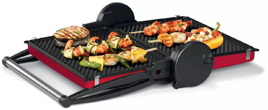 Bề mặt nướng rộng và khay hứng mỡ tiện lợi của Bosch TCG4104