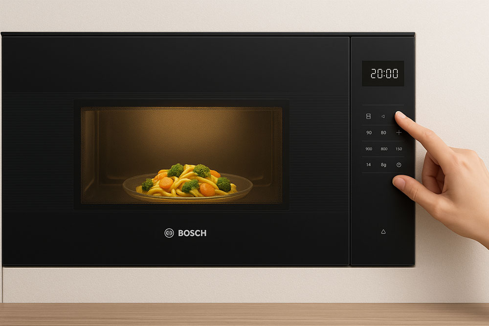 Lò vi sóng Bosch BEL524MB2 có bảng điều khiển dễ dàng thao tác Lò vi sóng Bosch BEL524MB2 có bảng điều khiển dễ dàng thao tác