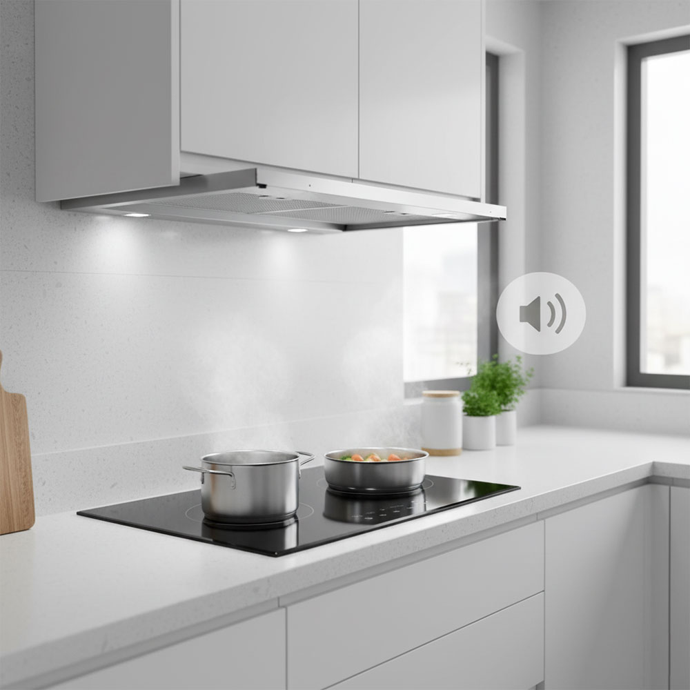 Động cơ EcoSilence Drive của máy hút mùi Bosch vận hành êm ái