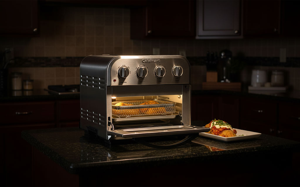 Thiết kế nhỏ gọn, tinh tế của lò chiên không dầu Cuisinart TOA-28HK