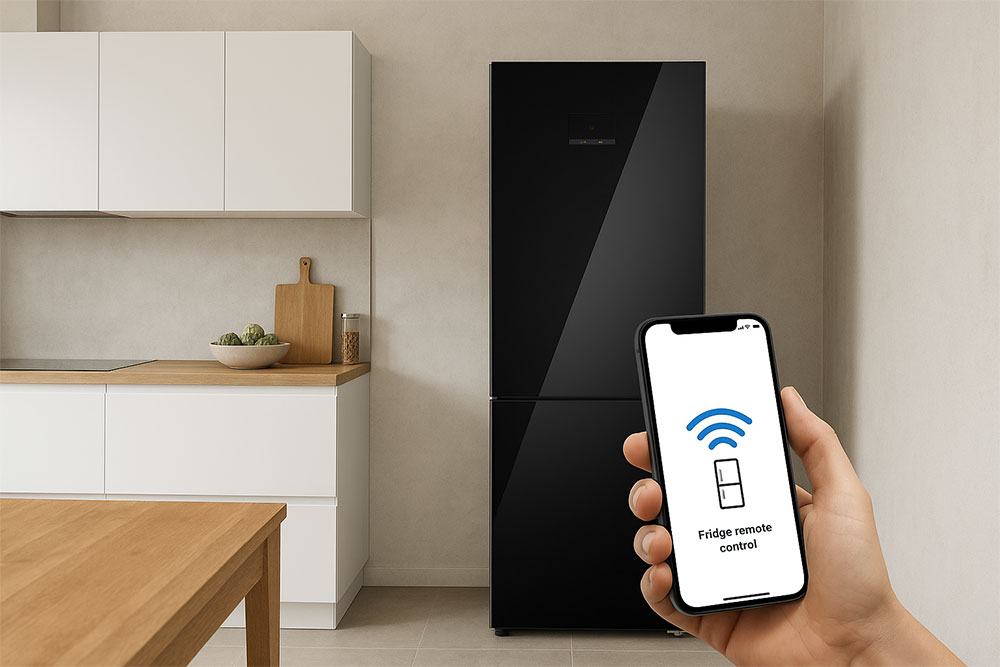Tủ lạnh Bosch kết nối Home Connect điều khiển từ xa qua điện thoại Tủ lạnh Bosch kết nối Home Connect điều khiển từ xa qua điện thoại