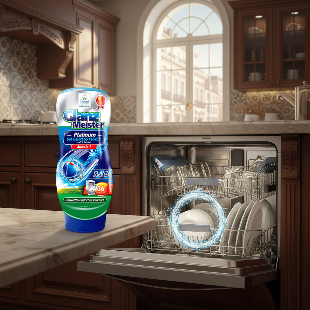 Gel rửa chén GlanzMeister Platinum không chỉ làm sạch tuyệt hảo mà còn góp phần bảo vệ môi trường sống