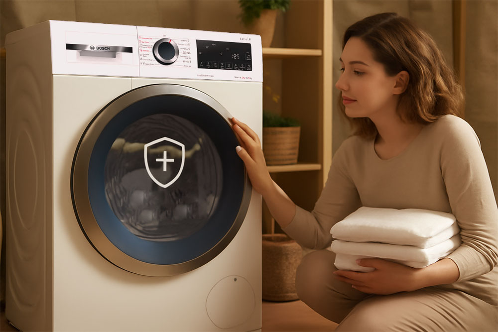Chương trình giặt diệt khuẩn an toàn cho da