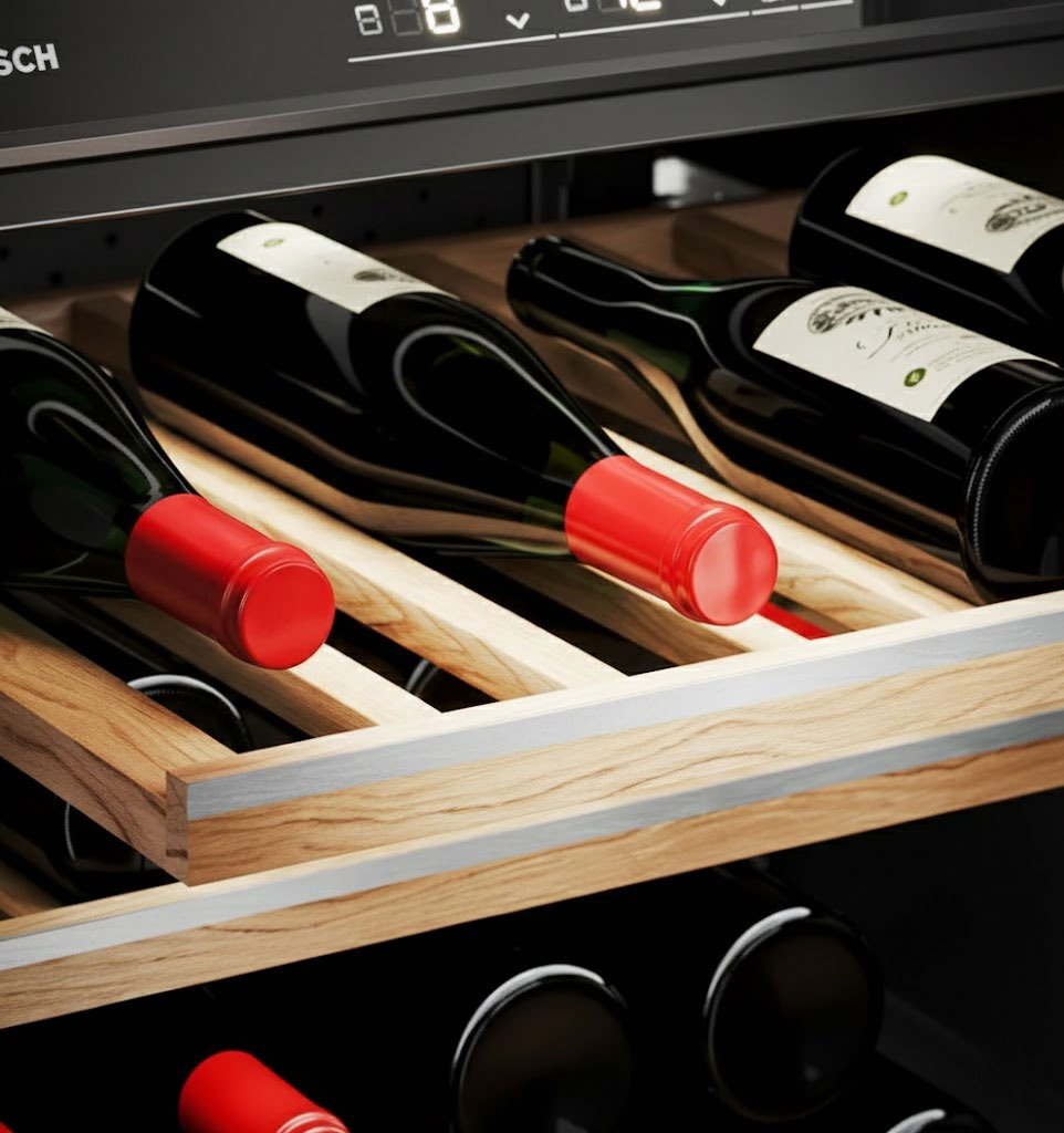 Chất liệu gỗ thơm tự nhiên trong tủ rượu Bosch