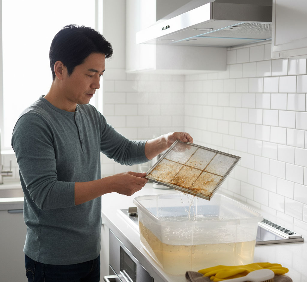 người vệ sinh tấm lọc máy hút mùi ngâm nước người vệ sinh tấm lọc máy hút mùi ngâm nước