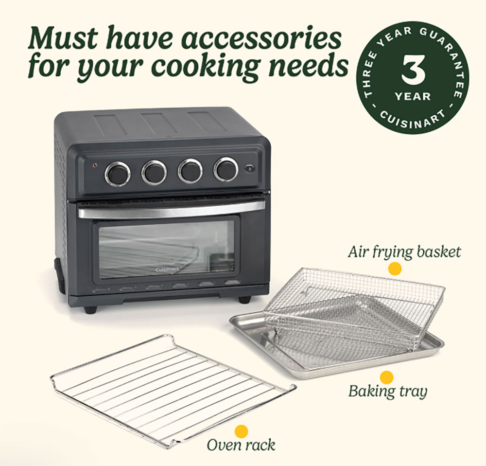 Phụ kiện đi kèm đa dạng của lò chiên không dầu Cuisinart TOA60U
