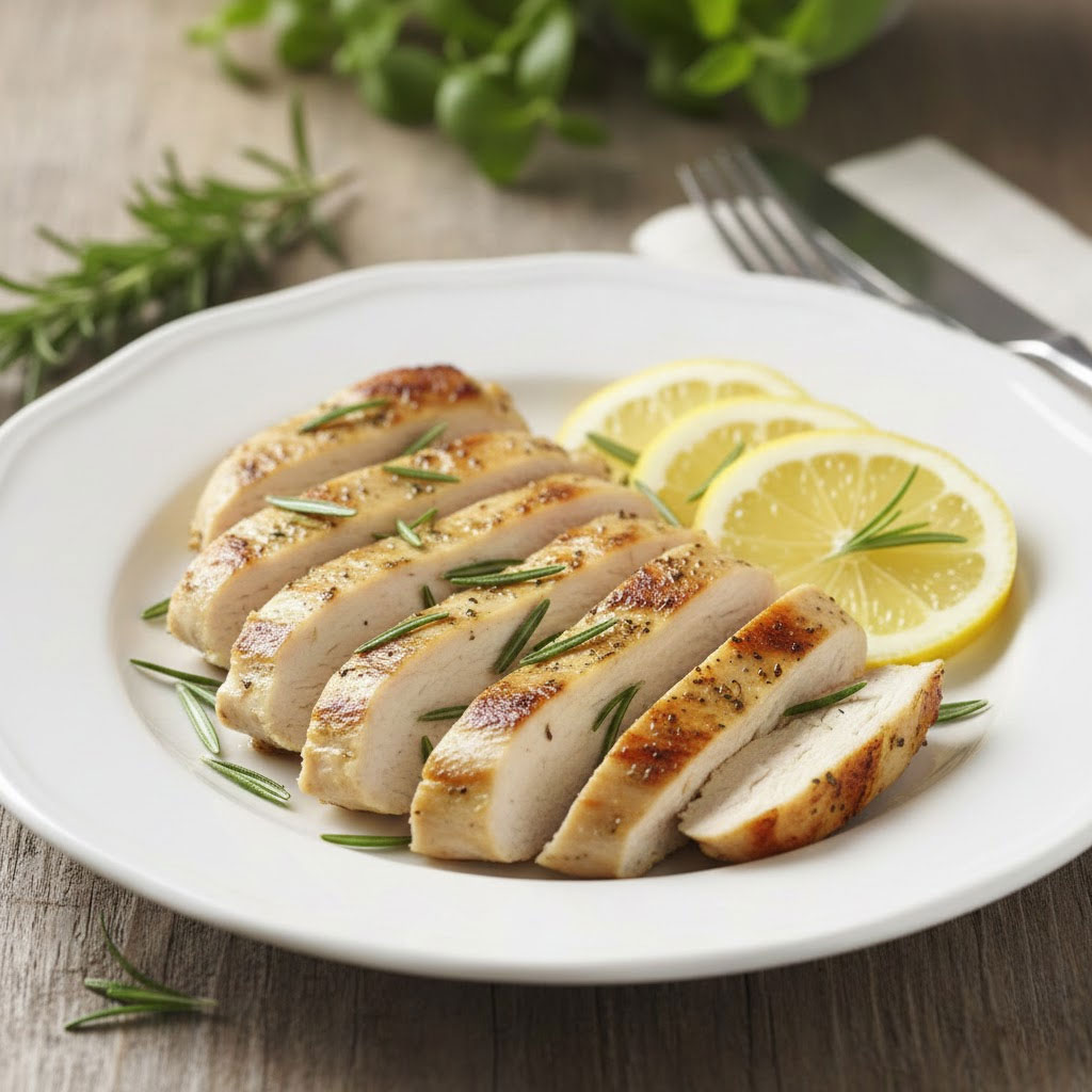 Ức gà nướng thảo mộc vàng nhẹ, ăn healthy tại nhà Ức gà nướng thảo mộc vàng nhẹ, ăn healthy tại nhà