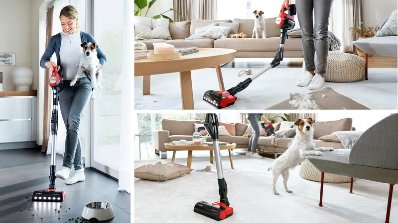 thiết kế công thái học máy hút bụi Bosch BCS711PET tiện lợi cho người nuôi thú cưng