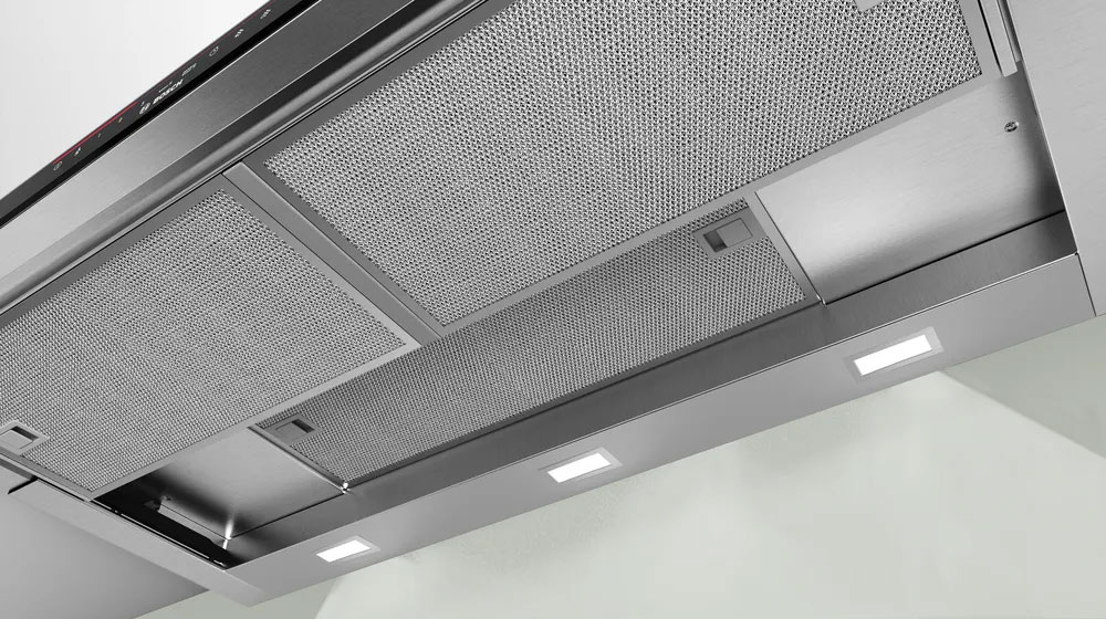Máy hút mùi âm tủ Bosch DFS097K51 được trang bị 3 đèn LED 2W với độ rọi lên tới 355 lux và ánh sáng ấm 3500K Máy hút mùi âm tủ Bosch DFS097K51 được trang bị 3 đèn LED 2W với độ rọi lên tới 355 lux và ánh sáng ấm 3500K