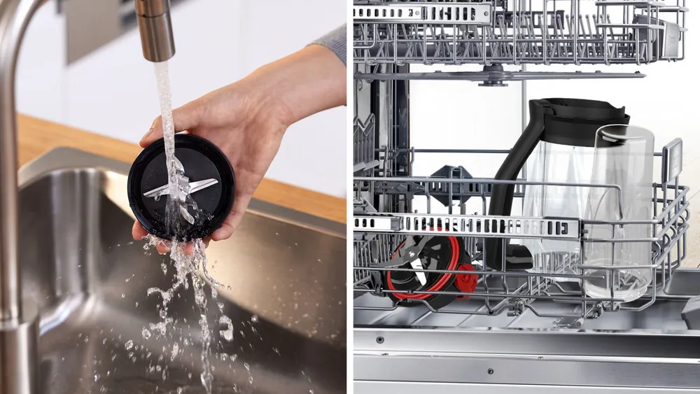 Các bộ phận dễ tháo rời, vệ sinh an toàn bằng máy rửa chén