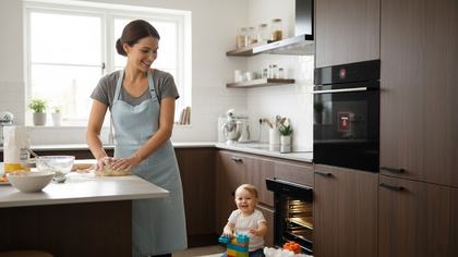 Hướng dẫn từng bước cách khoá an toàn trẻ em trên lò nướng Bosch