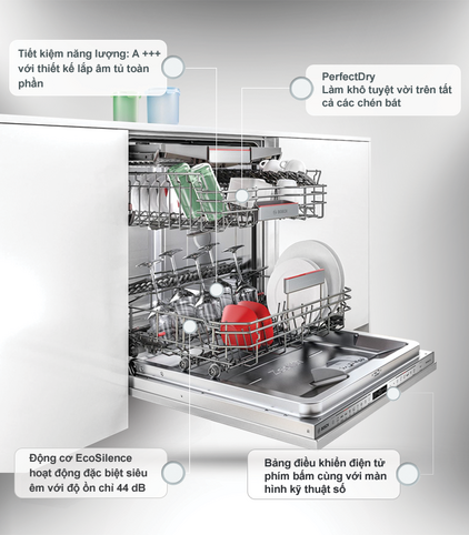 Máy rửa bát Bosch Serie 8: Dẫn đầu về công nghệ máy rửa bát
