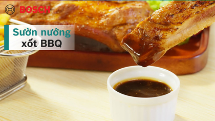 Sườn nướng xốt bbq thơm ngon tuyệt hảo